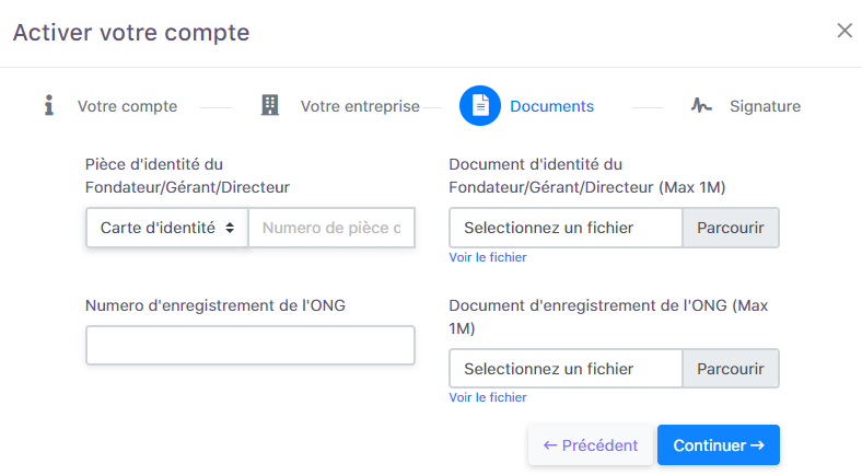 FedaPay Dashboard