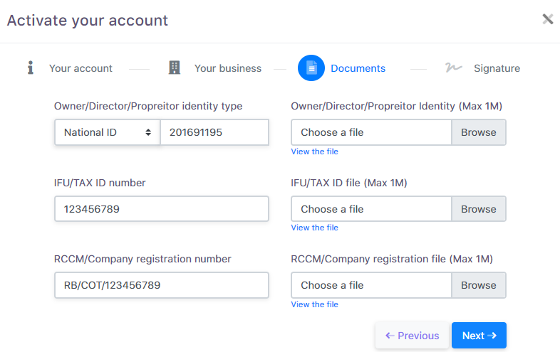 FedaPay Dashboard