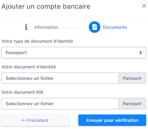 Business Bank Account Setting
