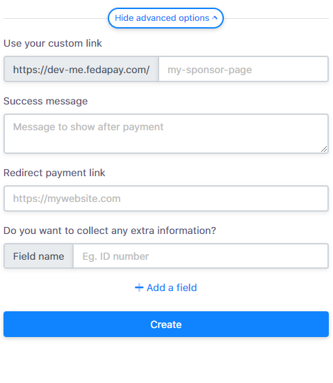 Payment page 2