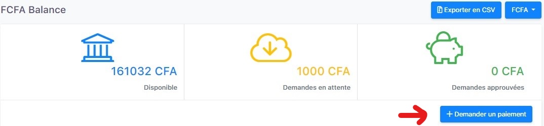 Request a payment