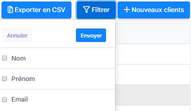Customer filter