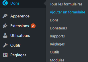 Give donation form