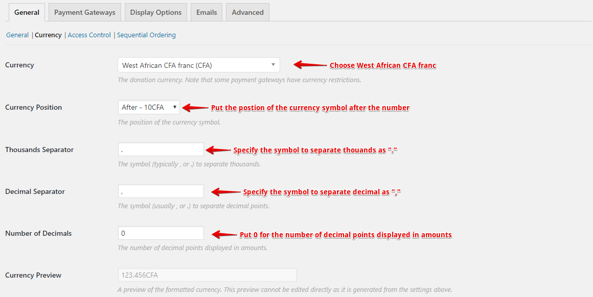 Give devise settings 2