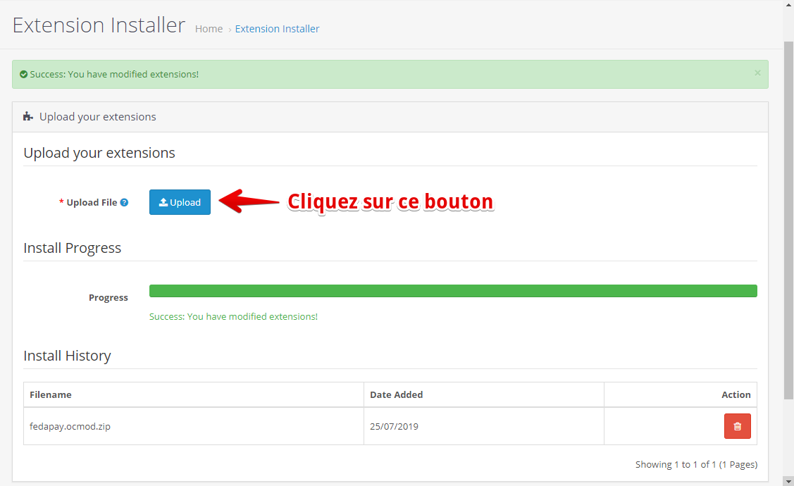 FedaPay plugin OpenCart