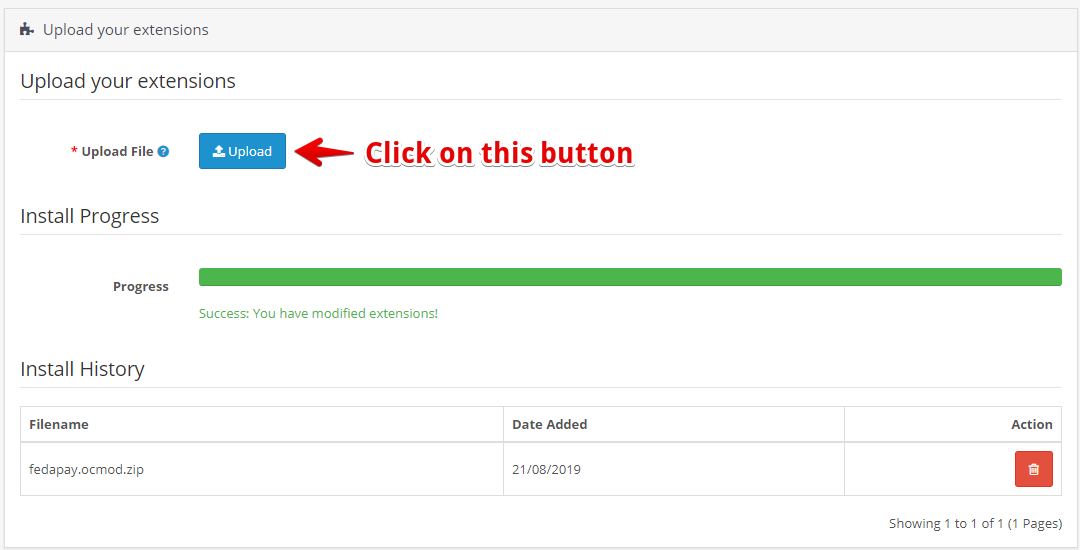 FedaPay plugin OpenCart