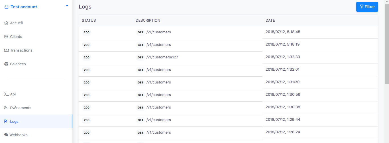 Logs list