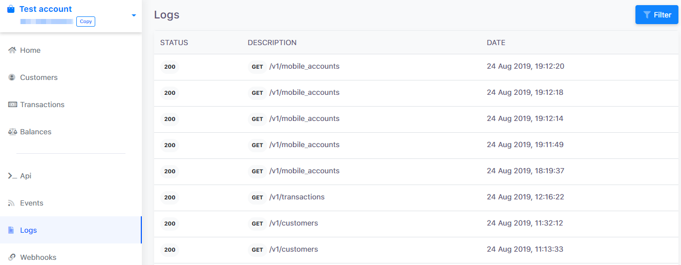 Logs list