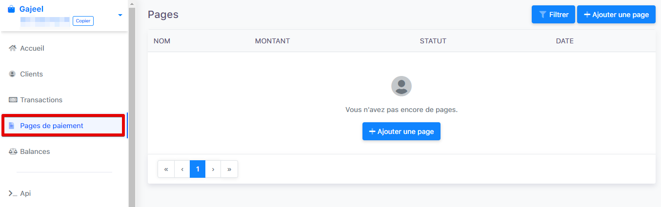 Payment pages