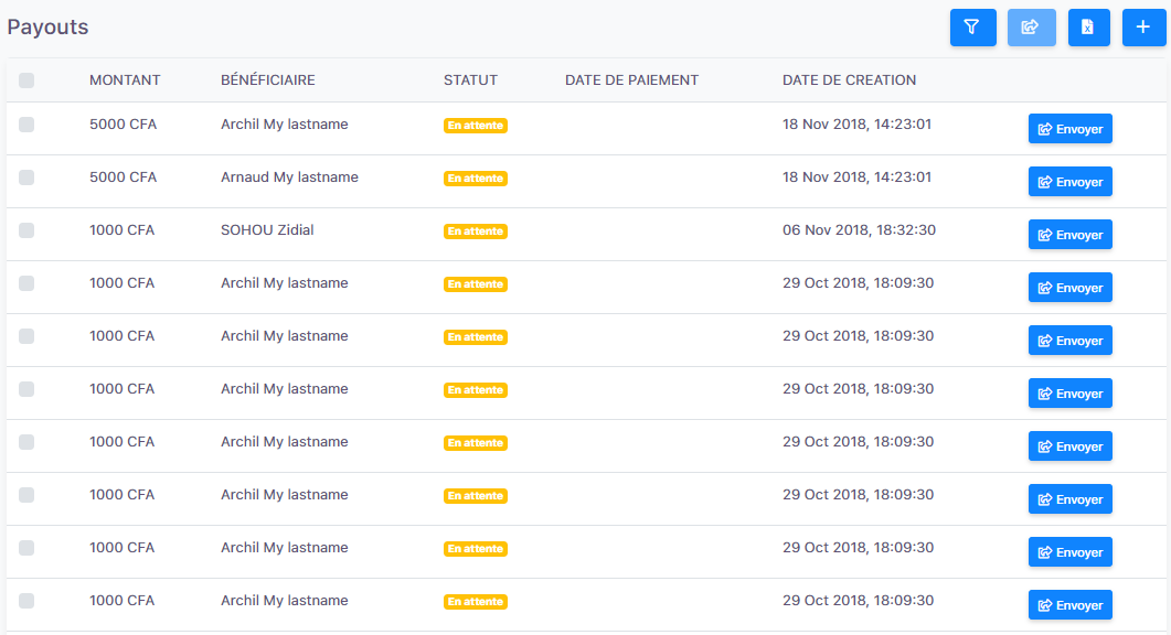 Feda Payout Dashboard