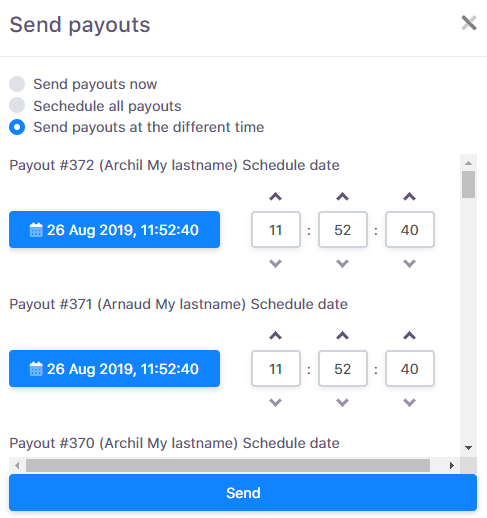 Feda Payout Dashboard