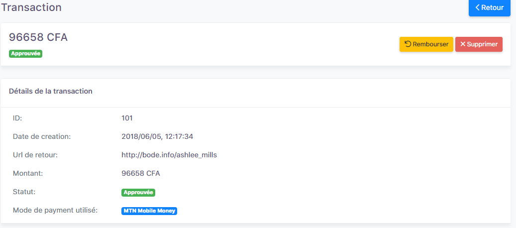 Transaction refund