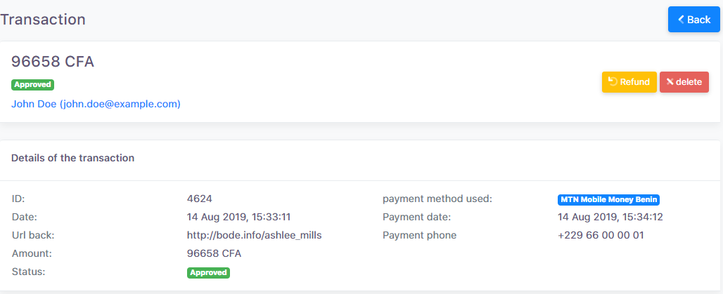 Transaction refund