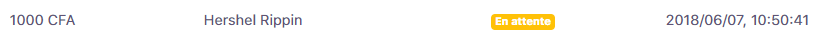 Transaction status